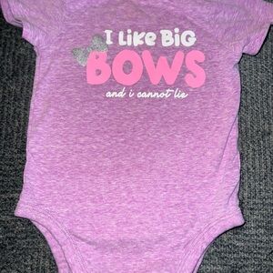 Garanimals Purple and Pink Bodysuit with Playful Bow Design